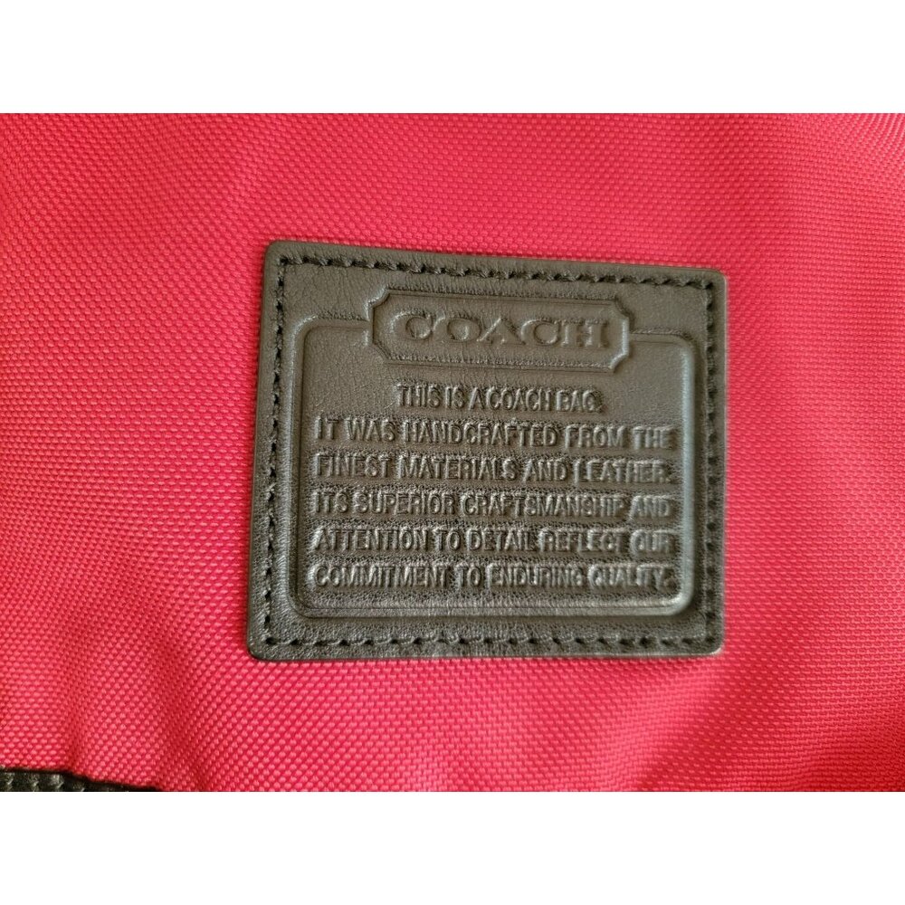 Coach Red Nylon & Leather Messenger Bag - Picture 2 of 15